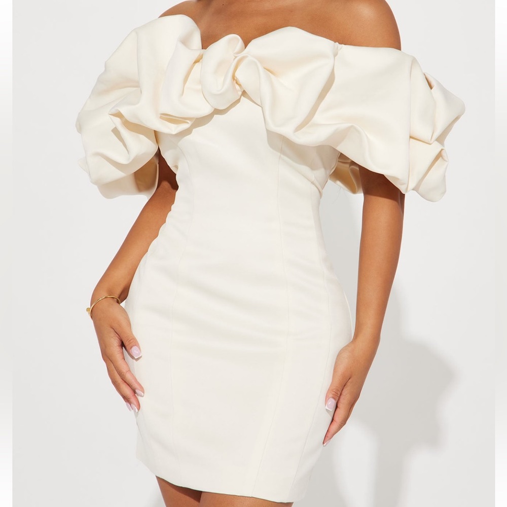 Parisian ruffle mini dress